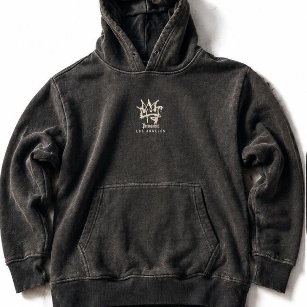 Legend Men's Grey and Black Hoodie